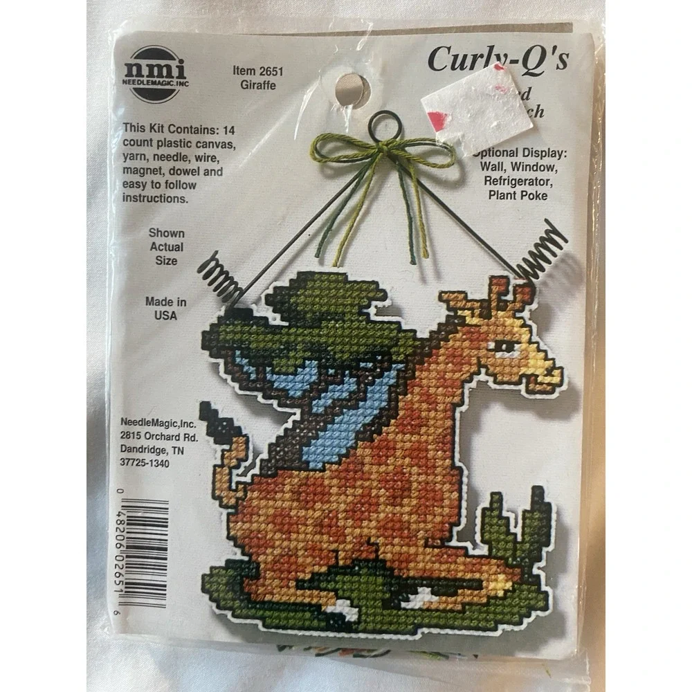 Curly-Q's Counted Cross Stitch Kit 2651 Giraffe Jungle Animal Craft